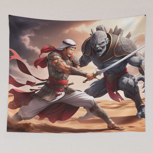 Item preview, Persian warrior vs. desert monster designed and sold by MerlinWear.