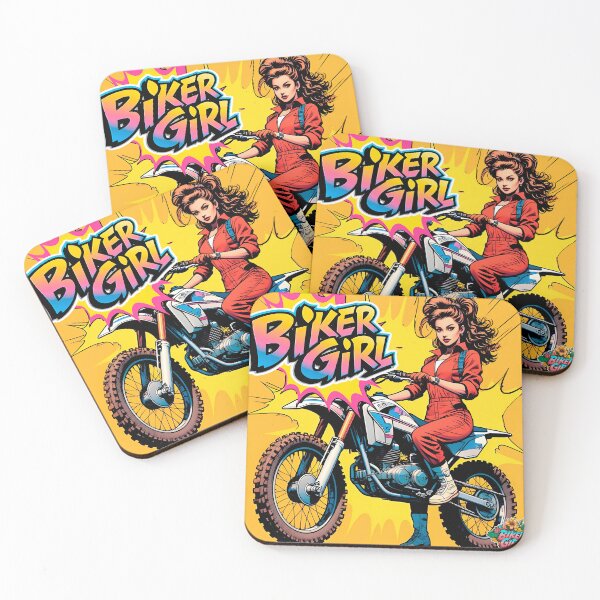 Item preview, Beautiful biker girl design, for girls who like comic-style adrenaline #8. designed and sold by UrbanTRIP.