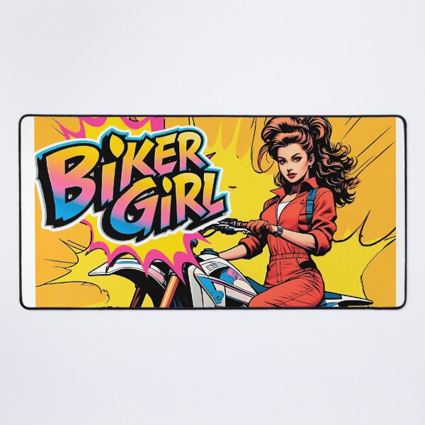Item preview, Beautiful biker girl design, for girls who like comic-style adrenaline #8. designed and sold by UrbanTRIP.