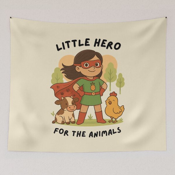 Item preview, Little Hero for the Animals – Vegan Superkid  designed and sold by karinasalwaszka.
