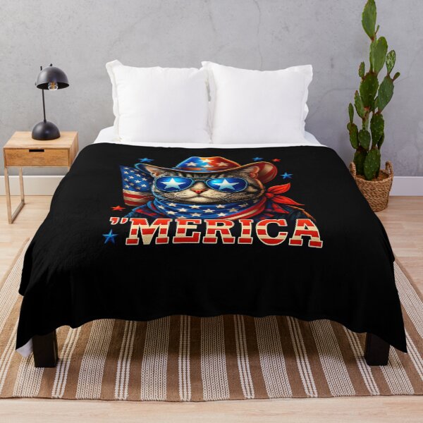 Item preview, Patriotic Cat Merica Cool 4th of July Cowboy Pride Art designed and sold by cawtoon.