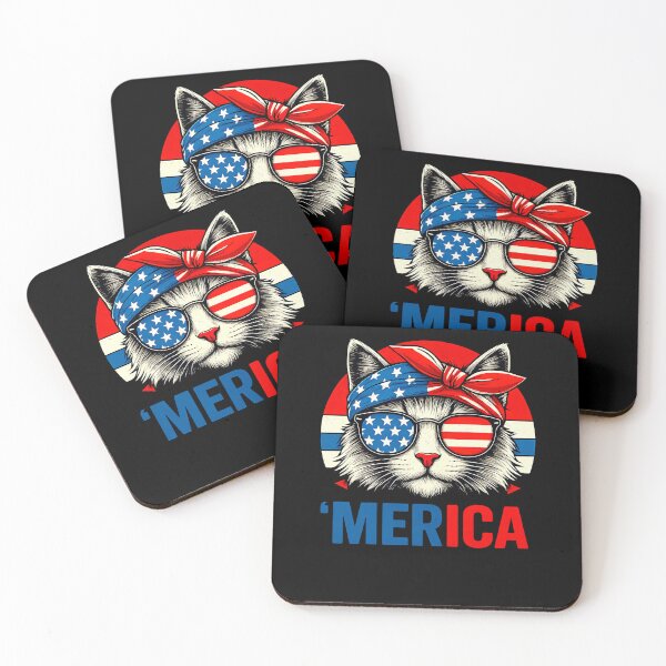 Item preview, Patriotic USA Flag Merica Men Women Kids Cat 4th of July designed and sold by cawtoon.