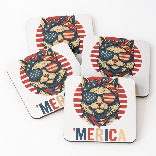 Item preview, Patriotic USA Flag Merica Men Women Kids Cat 4th of July designed and sold by cawtoon.