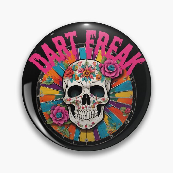 Item preview, Dart Freak Skull Floral Dartboard Design designed and sold by Lasheets.