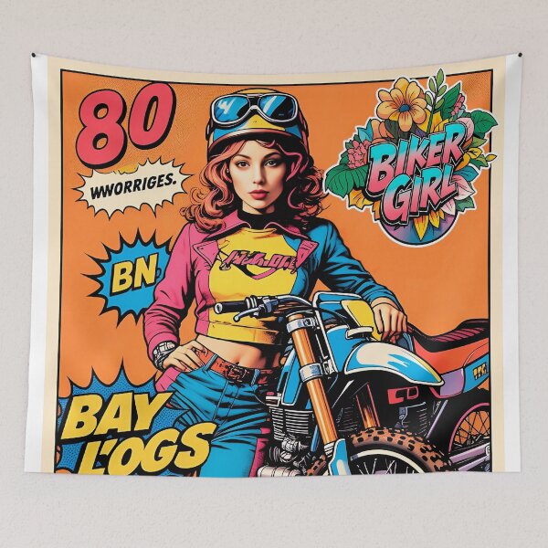 Item preview, Copy of Beautiful biker girl design, for girls who like comic-style adrenaline #9. designed and sold by UrbanTRIP.