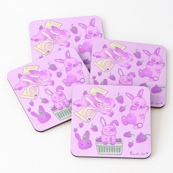 Item preview, Grape Bunny Pattern – Cute Kawaii Animal Illustration  designed and sold by KandiiJar.
