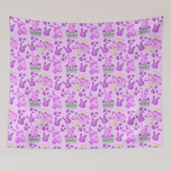 Item preview, Grape Bunny Pattern – Cute Kawaii Animal Illustration  designed and sold by KandiiJar.