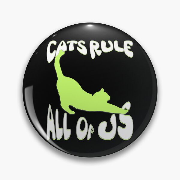 Artikelvorschau, "Katzen regieren uns alle", Kätzchen-Designs, neongrün, Katzen-T-Shirts, Katzen-Kapuzenpullover, Katzen regieren das Haus, entworfen und verkauft von karinasalwaszka.