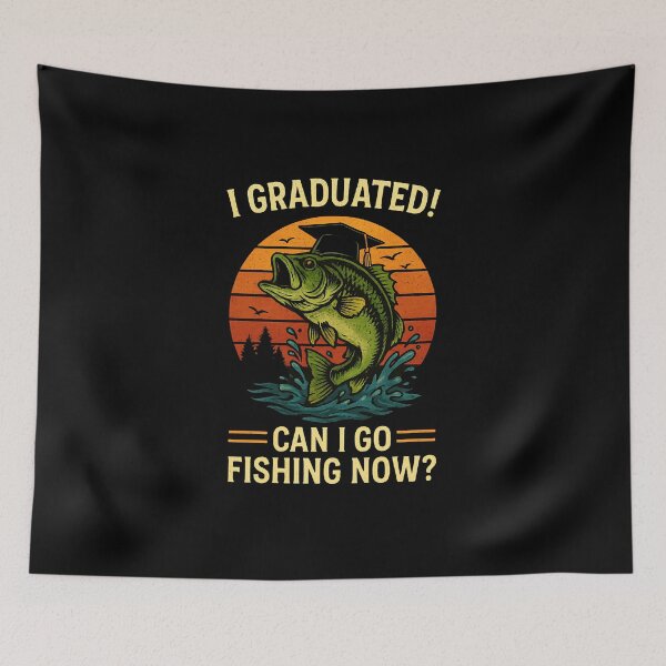 Item preview, Retro I Graduated Can I Go Fishing Now Cute Graduation designed and sold by MOHITSALVI.