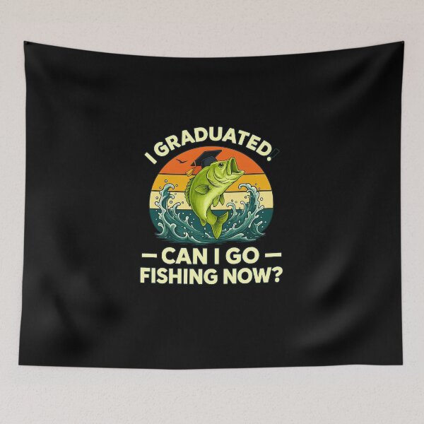 Item preview, Retro I Graduated Can I Go Fishing Now Cute Graduation designed and sold by MOHITSALVI.