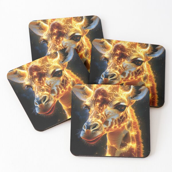 Item preview, Giraffe Electric Blaze Creature Glowing Skin Jungle Fantasy Neon Power designed and sold by mildaclairmo.