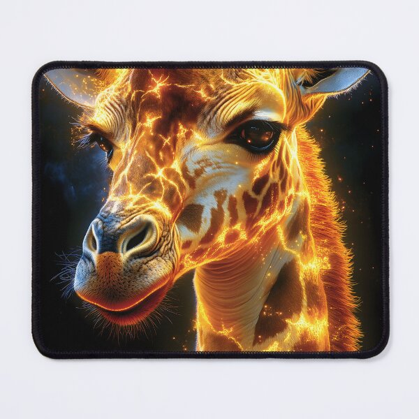 Item preview, Giraffe Electric Blaze Creature Glowing Skin Jungle Fantasy Neon Power designed and sold by mildaclairmo.