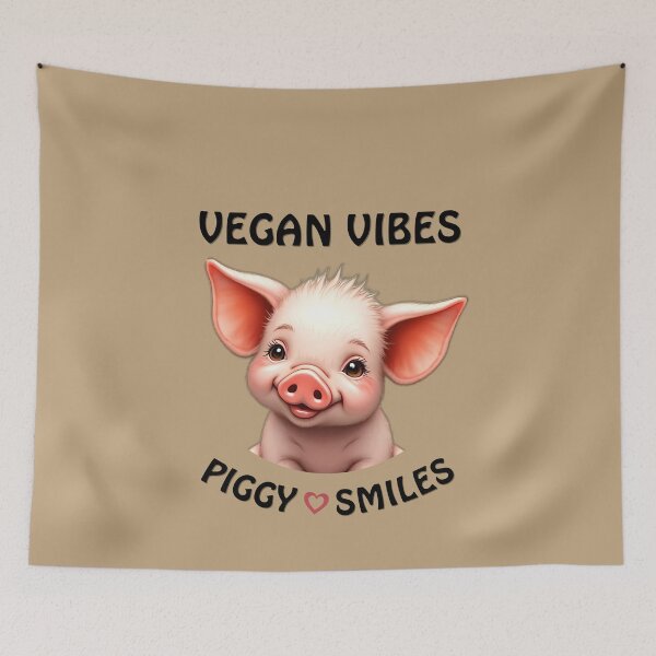 Item preview, Vegan Vibes Piggy Smiles, Cute Baby Pig, Cute Animals, Animal Tees, Animal Rights Shirts designed and sold by karinasalwaszka.