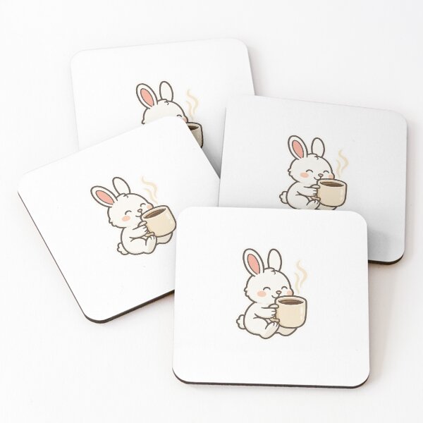 Item preview, Bunny Drinking Coffee (White) designed and sold by VampWear.
