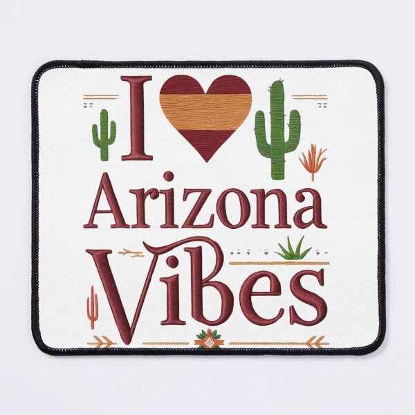 Item preview, I ♡ Arizona Vibes Embroidered Desert Design designed and sold by ArtDesignTp.