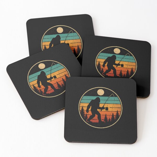 Item preview, Bigfoot Fishing Funny Retro Sasquatch Dad Men Kids designed and sold by MOHITSALVI.