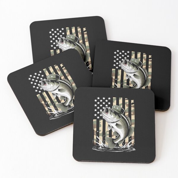 Item preview, Fishing Camo American Flag Bass Fish designed and sold by MOHITSALVI.