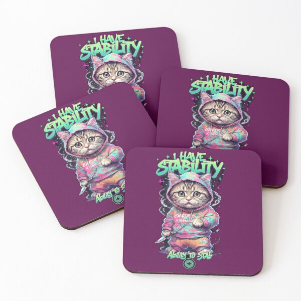 Item preview, Kawaii Knife Cat in Chaos Hoodie | Funny Cute Killer Art designed and sold by Chaos Kitten Emporium.