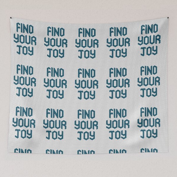 Item preview, Find Your Joy Dark Blue Mosaic Mental Health Reminder designed and sold by kakarikihill.