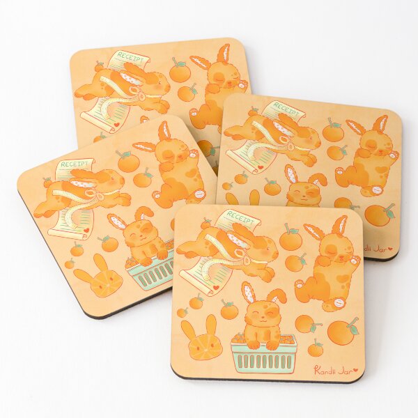 Item preview, Orange Bunny Pattern – Cute Kawaii Animal Illustration  designed and sold by KandiiJar.