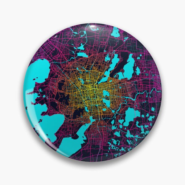 Item preview, Suzhou City Map of Jiangsu, China - Neon designed and sold by deMAP.