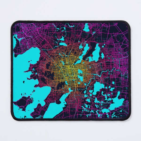 Item preview, Suzhou City Map of Jiangsu, China - Neon designed and sold by deMAP.