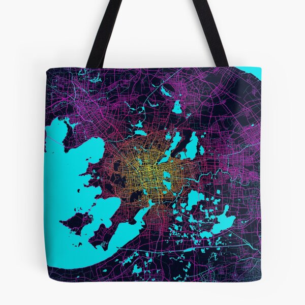 Item preview, Suzhou City Map of Jiangsu, China - Neon designed and sold by deMAP.