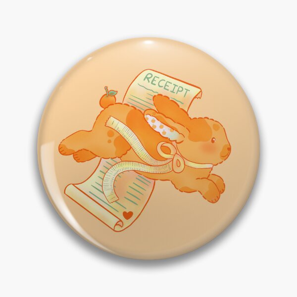 Item preview, Orange Bunny Receipt – Cute Kawaii Animal Design designed and sold by KandiiJar.