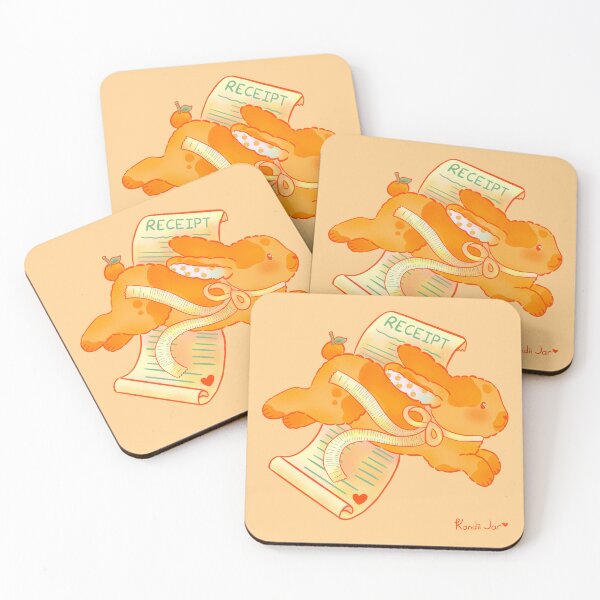 Item preview, Orange Bunny Receipt – Cute Kawaii Animal Design designed and sold by KandiiJar.