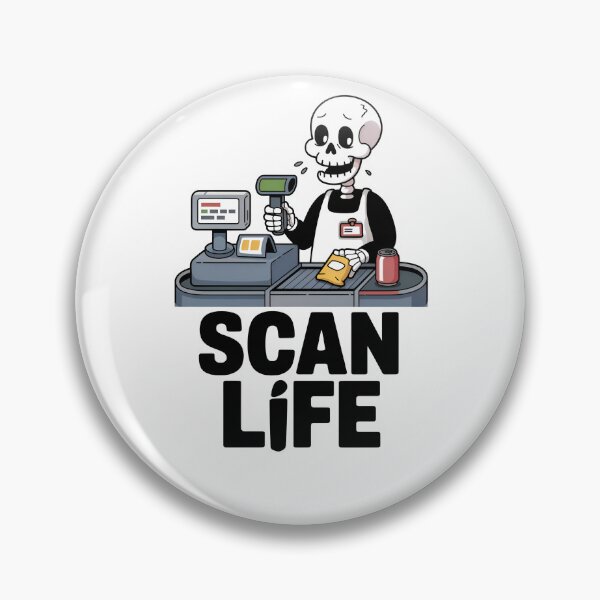 Item preview, Scan Life Skeleton Grocery Humor designed and sold by Taans-Creation.