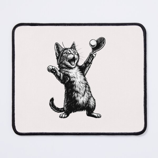 Item preview, Funny Table Tennis Ping Pong Cat designed and sold by TalalosART.