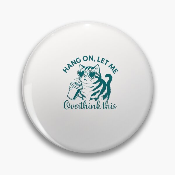 Item preview, Hang On Let Me Overthink This Retro Cat Gift for Women Men designed and sold by TalalosART.