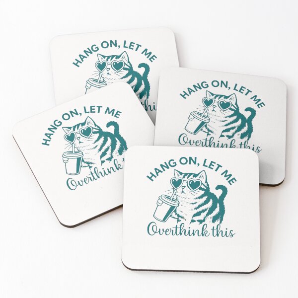 Item preview, Hang On Let Me Overthink This Retro Cat Gift for Women Men designed and sold by TalalosART.