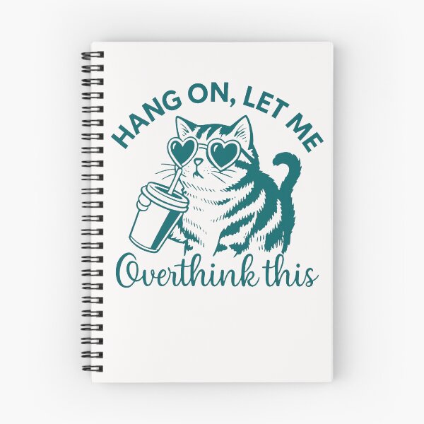 Item preview, Hang On Let Me Overthink This Retro Cat Gift for Women Men designed and sold by TalalosART.