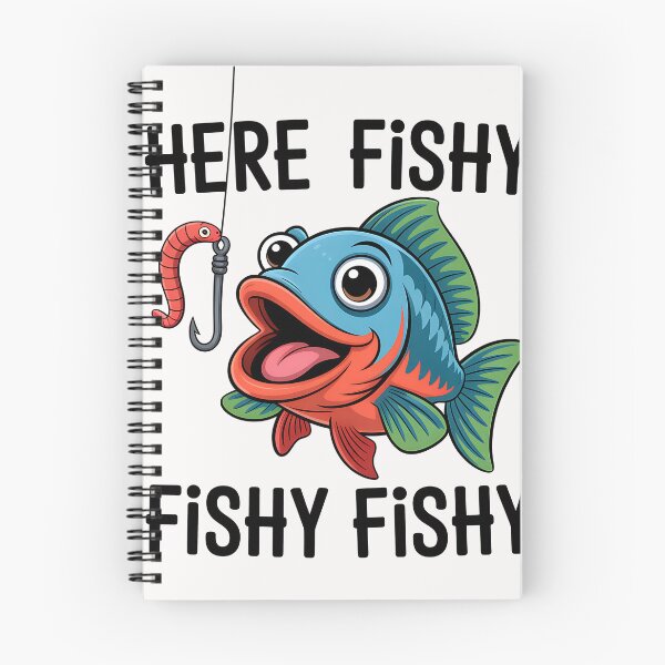 Item preview, Here Fishy Fisherman Funny Fishing Lover Cute Fish Worm designed and sold by TalalosART.