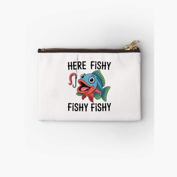 Item preview, Here Fishy Fisherman Funny Fishing Lover Cute Fish Worm designed and sold by TalalosART.