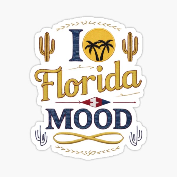 Item preview, Florida Mood Embroidered Desert Style designed and sold by ArtDesignTp.