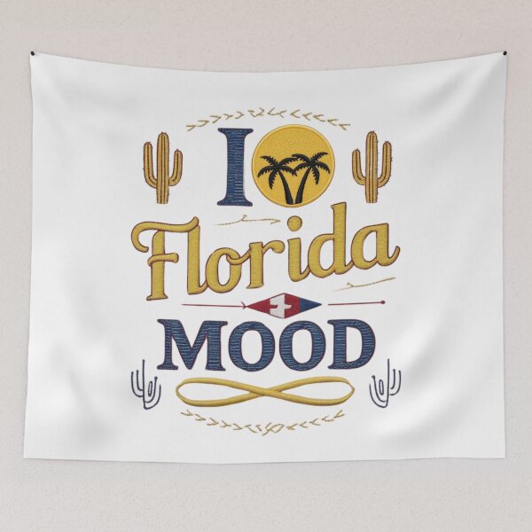 Item preview, Florida Mood Embroidered Desert Style designed and sold by ArtDesignTp.