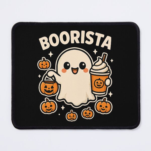 Item preview, Boorista – Cute Ghost Barista Halloween Coffee Pun Design designed and sold by Victor Shadehorn.