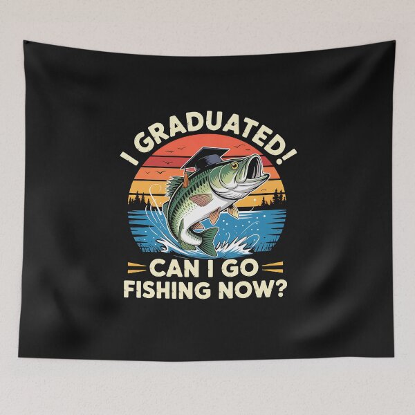 Item preview, Retro I Graduated Can I Go Fishing Now Cute Graduation designed and sold by TalalosART.