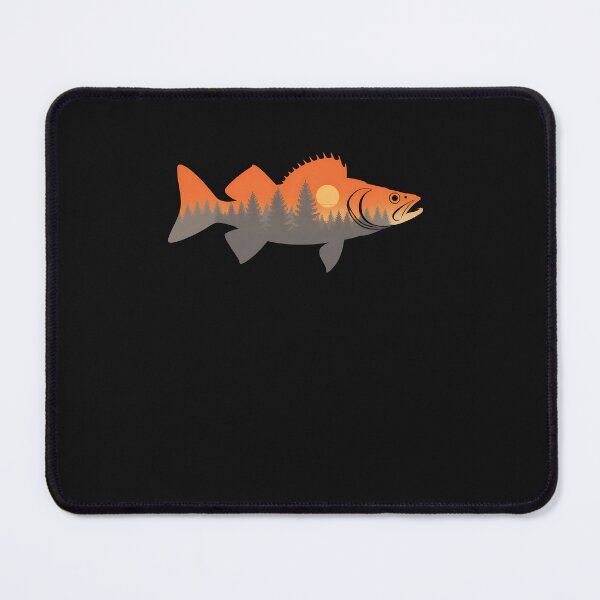 Item preview, Walleye Fishing Forest Nature Wildlife Fisherman designed and sold by TalalosART.