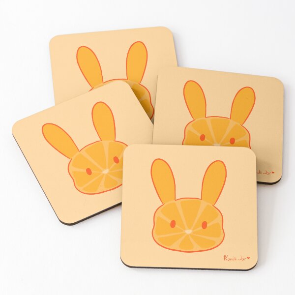 Item preview, Orange Bunny – Cute Kawaii Animal Illustration  designed and sold by KandiiJar.