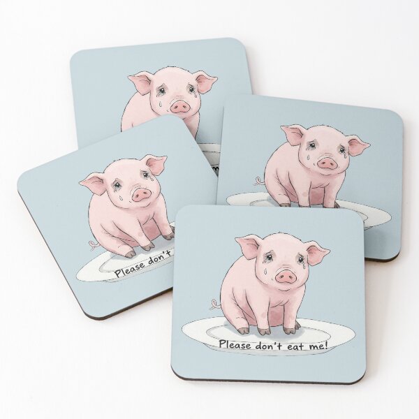 Item preview, Heartbreaking Piglet Plea - "Please Don't Eat Me!" Vegan Art designed and sold by DaisyHouse.