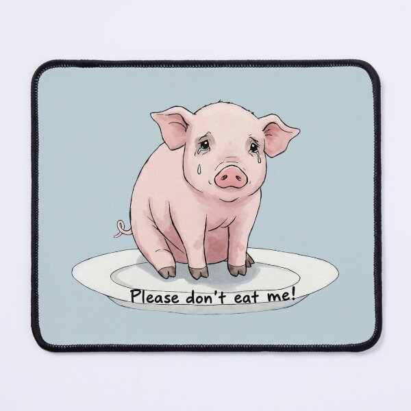 Item preview, Heartbreaking Piglet Plea - "Please Don't Eat Me!" Vegan Art designed and sold by DaisyHouse.