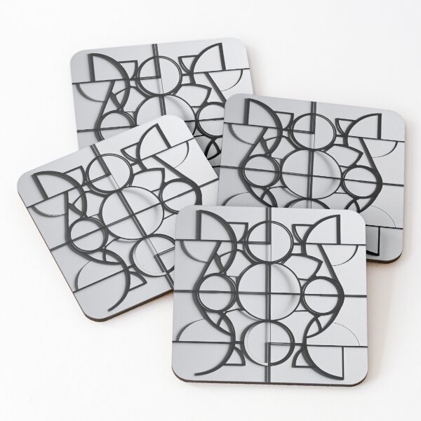Item preview, Black & White Geometrical Pattern designed and sold by freenart.