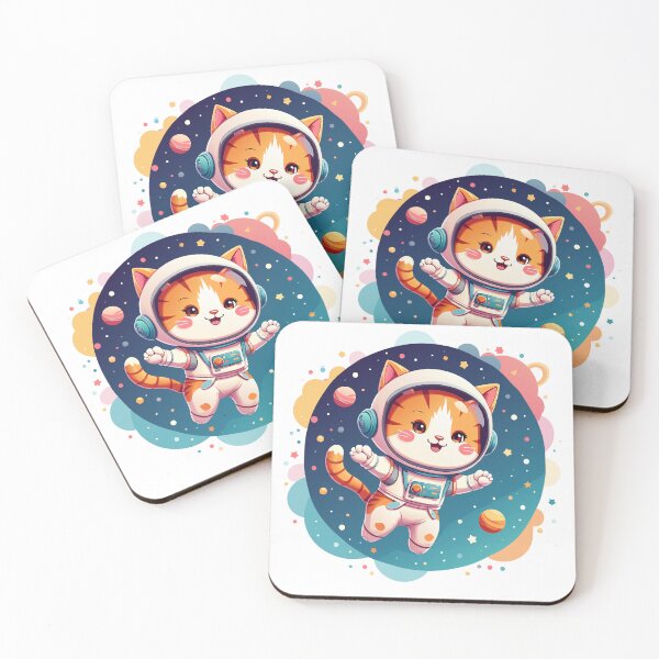 Item preview, Cosmic Space Cat | Cute Cartoon Astronaut Kitten designed and sold by NovaProArt.