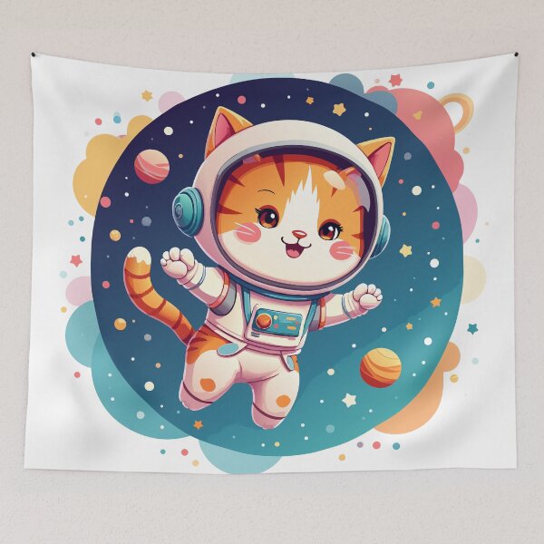 Item preview, Cosmic Space Cat | Cute Cartoon Astronaut Kitten designed and sold by NovaProArt.