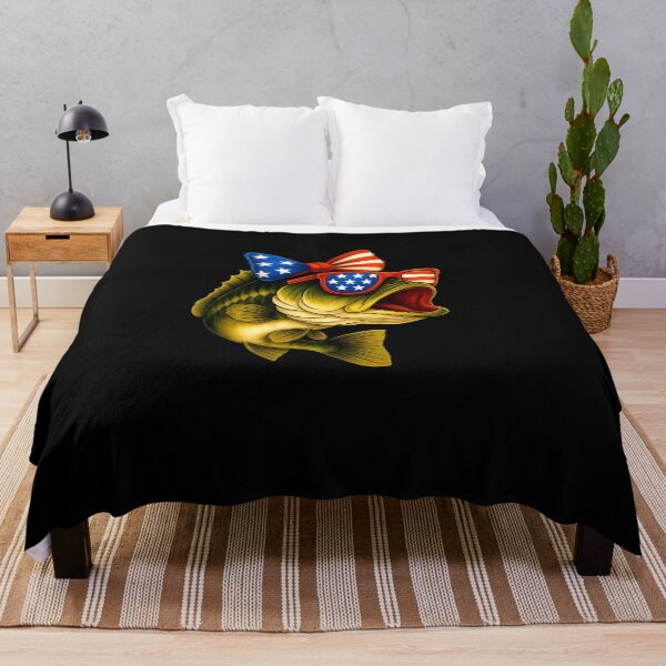 Item preview, Bass Fish 4th Of July American US Flag Patriotic Fishing designed and sold by diyoor.