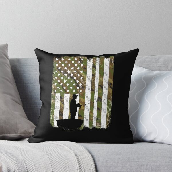 Item preview, BoredKoalas Camo US Flag Fisherman Vintage Fishing Patriotic Angler Gift designed and sold by diyoor.