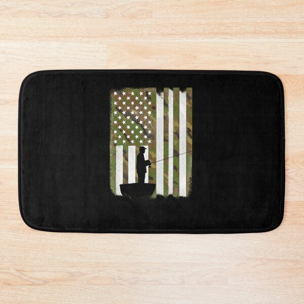 Item preview, BoredKoalas Camo US Flag Fisherman Vintage Fishing Patriotic Angler Gift designed and sold by diyoor.